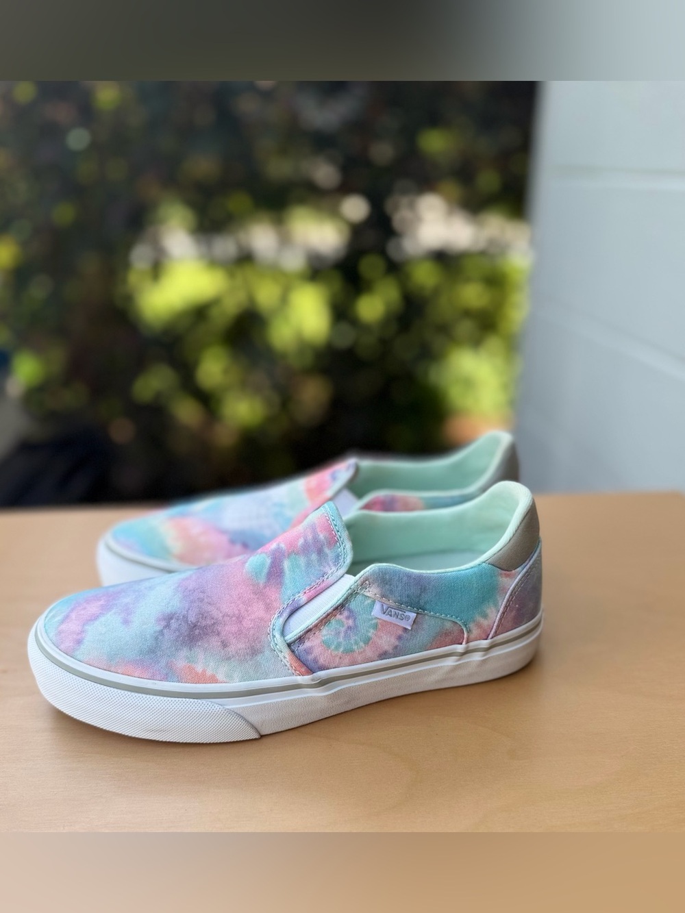 Vans Pastel Tie Dye Slip On Sneakers Unisex Hippie Y2K Skate Deluxe Comfort 8W 6 - Picture 5 of 10
